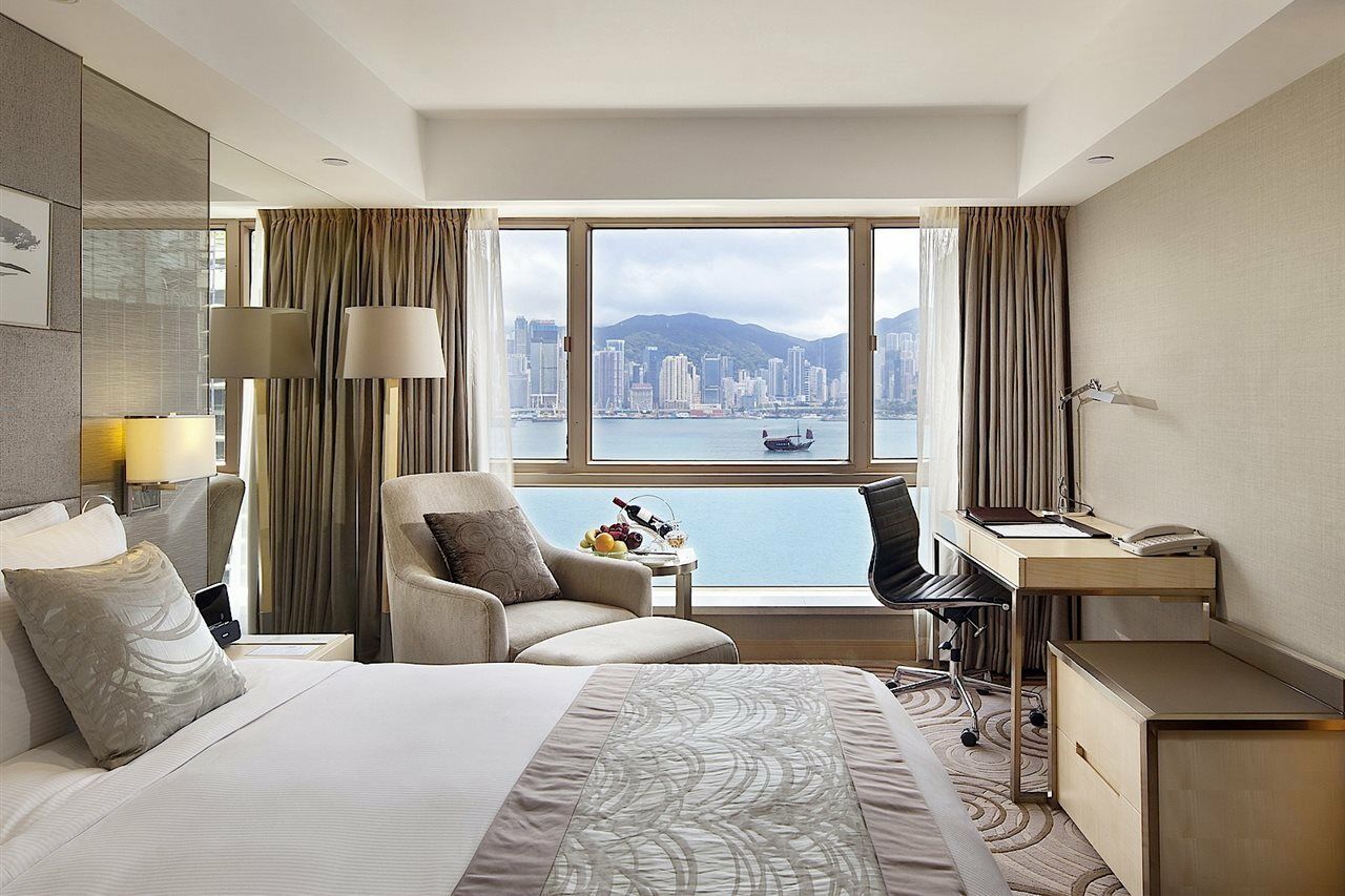 The Royal Garden Hotel Hongkong Eksteriør billede Deluxe Harbour View Room